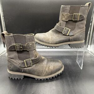 Timberland Boots Womens 6 Wheelwright Mid Pull On Bootie A195W Brown Leather